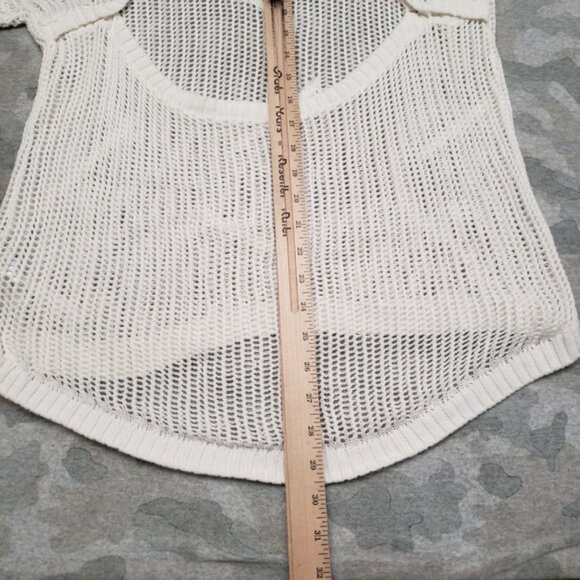 Free Press Sweater Womens Large White Pullover Long Sleeve - Picture 8 of 10